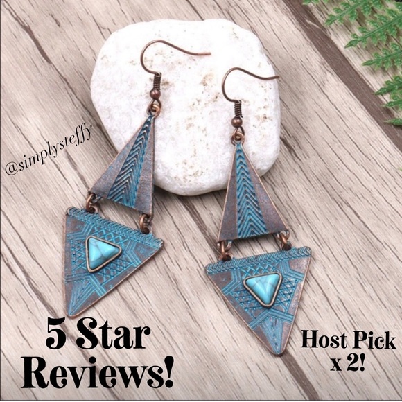 Jewelry - 💕 RESTOCKING! Boho Turquoise Drop Earrings